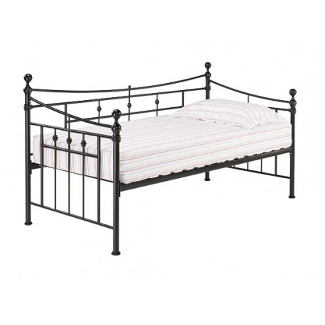 Olivia Day Bed, Rounded Finals, Classical Finish, Traditional Look, Black Finish