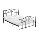 Zeta Double 4ft6" Size Metal Bed Frame in Black