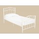 Zeta Small 3ft Size Metal Bed Frame in White