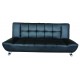 Vogue Contemporary Sofa Bed in Black Faux Leather