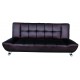 Vogue Contemporary Sofa Bed in Brown Faux Leather