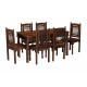 Darjeeling Large Dining Set, 4 Solid Chairs, Sheesham Wood